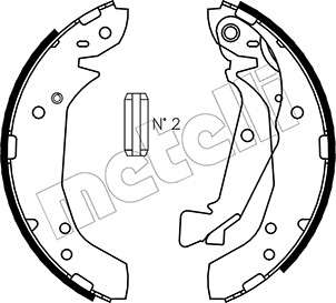 Kia brake shoe set - rear 228.6X45