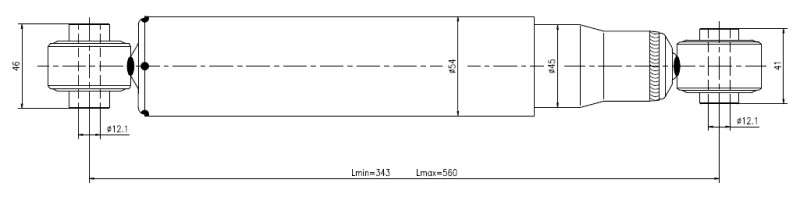 Dodge Gold shock absorber-gas-rear L or R
