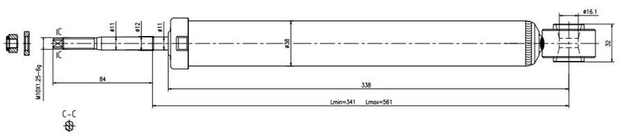Suzuki Gold shock absorber-gas-rear L or R