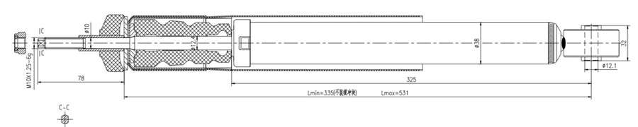 Suzuki Gold shock absorber-gas-rear L or R