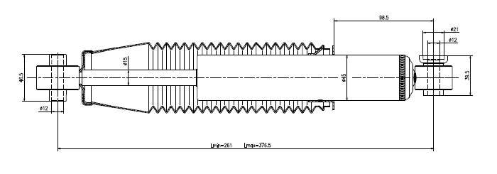 Kia Gold shock absorber-gas-rear L or R