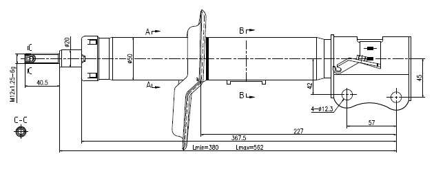 Suzuki Gold shock absorber-gas-front left