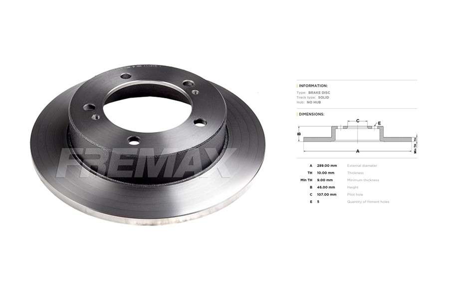 Suzuki brake disc front - solid 290x10/46.4