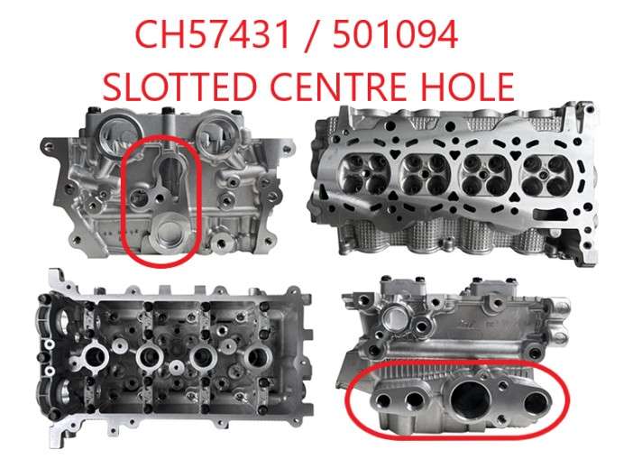 Kia cylinder head w/out valves SLOTTED CENTRE HOLE