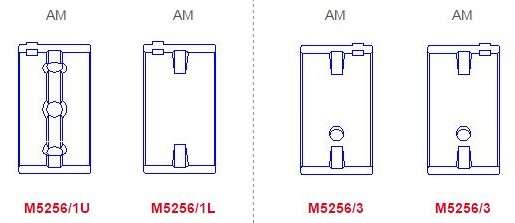Kia main bearings-unflanged NO 3 LUG OPPOSITE (Size: 000)