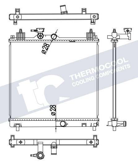 Suzuki radiator-cooling-aluminium 425x485x16 manual/optional automatic