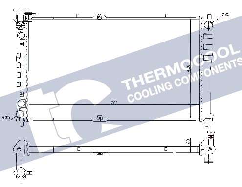 Kia radiator-cooling-aluminium 700x420x28