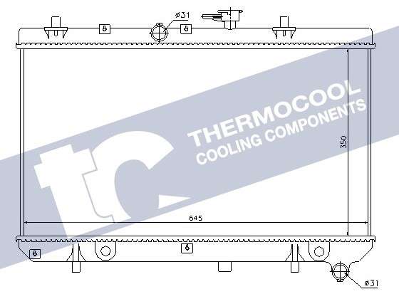Kia radiator-cooling-aluminium 645x350x16