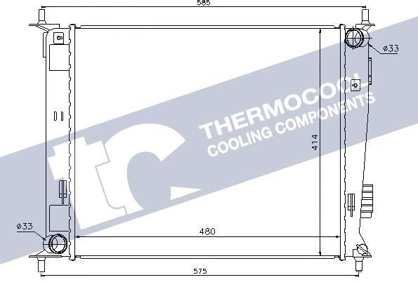 Kia radiator-cooling-aluminium 480x414x14 manual