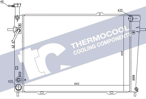 Kia radiator-cooling-aluminium 640x462x26 auto