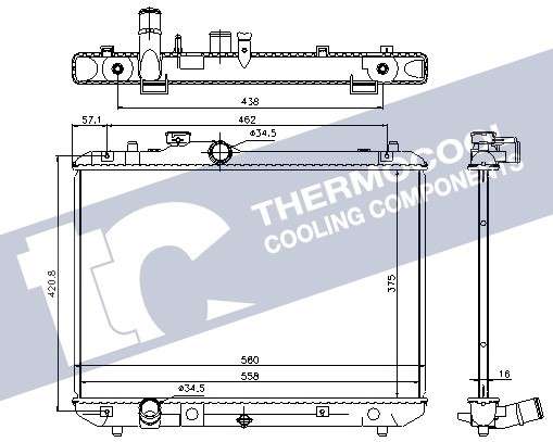 Suzuki radiator-cooling-aluminium 558x375x16 manual