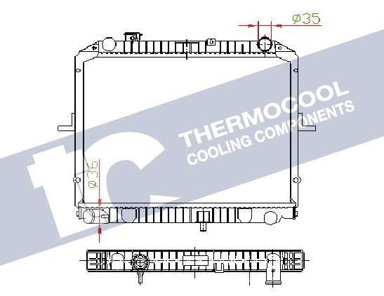 Kia radiator-cooling-aluminium 528x375x32 2002-