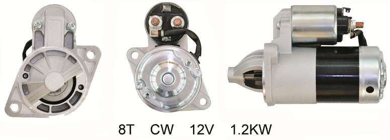 Kia starter motor - 12 volt MITSUBISHI TYPE 1.2KW 8T