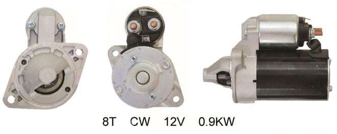 Kia starter motor - 12 volt 8T 0.9KW auto transmission