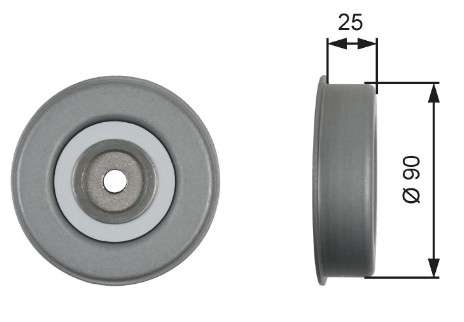 Kia idler-non grooved-micro-V belt 25x90