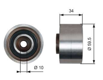 Kia idler wheel - timing belt 34X59.5