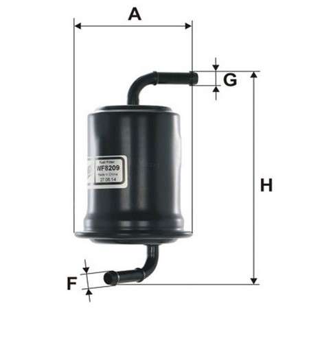 Kia filter - fuel - EFI 71x131x8