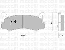 Daihatsu brake pad set - rear 101x42x13