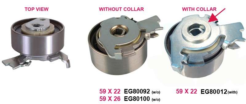 Daewoo tensioner - timing belt 59x22 W/O COLLAR