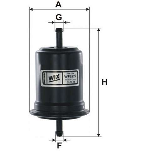 Daihatsu filter - fuel - in-line 8x70x132
