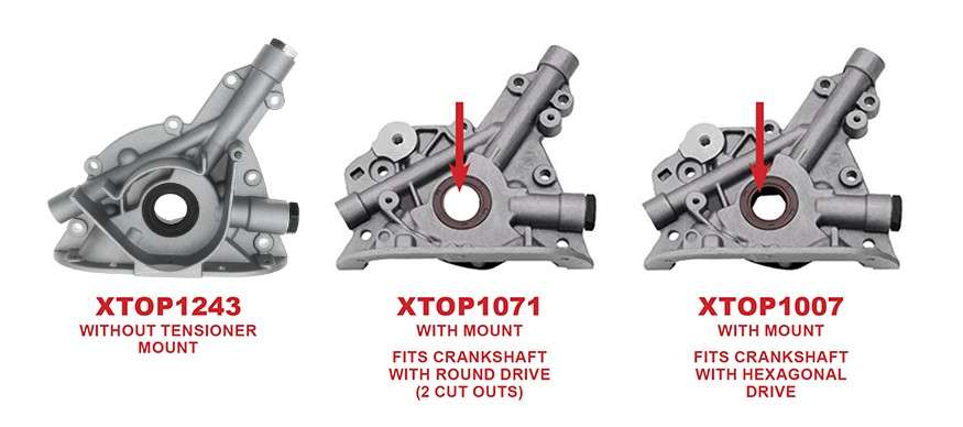 Daewoo oil pump RND DRIVE+TENSIONER HOLE