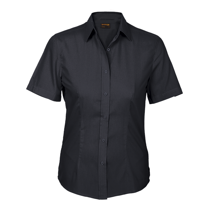 Basic Poly Cotton Blouse Short Sleeve Ladies