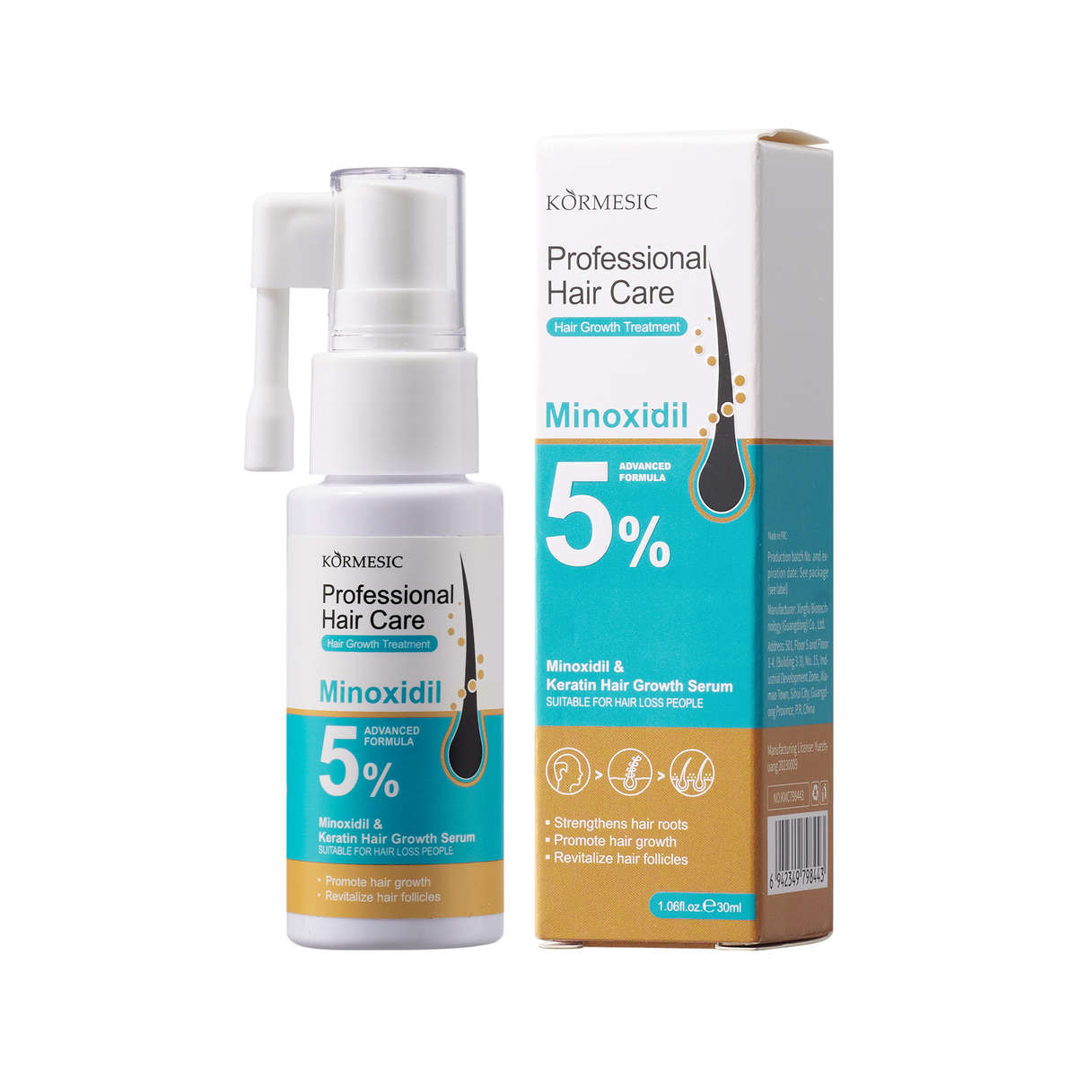 Kormesic Minoxidil 5% Hair Growth Serum 30ml