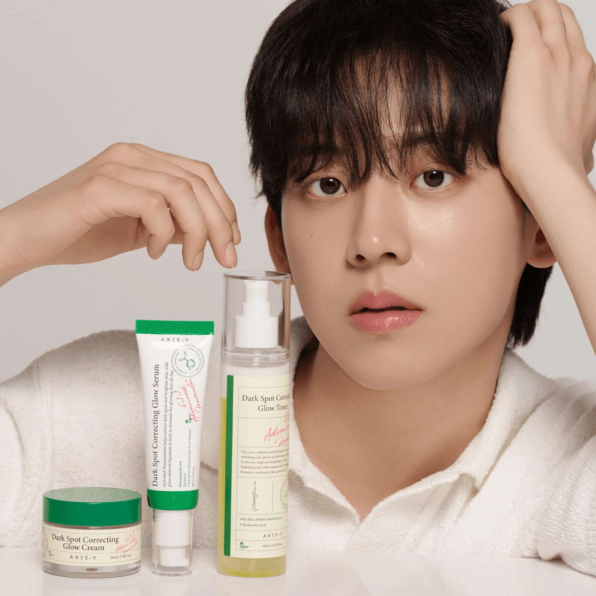 AXIS-Y Ultimate Radiance Correcting Glow Set  Powerful Toner, Serum & Cream Trio