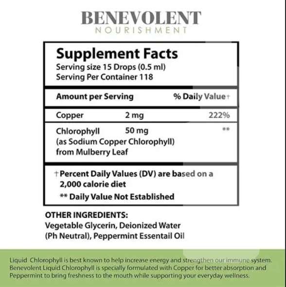 Benevolent Nourishment Liquid Chlorophyll