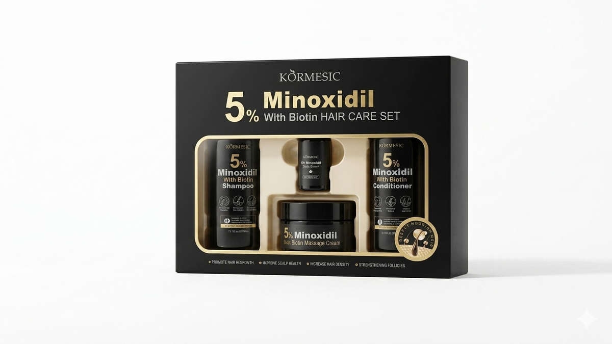 Kormesic 5% Minoxidil with Biotin Hair Care Set