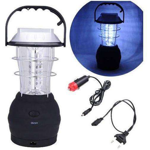 Portable 36-LED Super Bright Hand Crank Solar LED Lantern