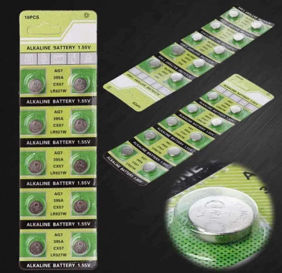 10pc AG7 1.55v Alkaline Batteries
