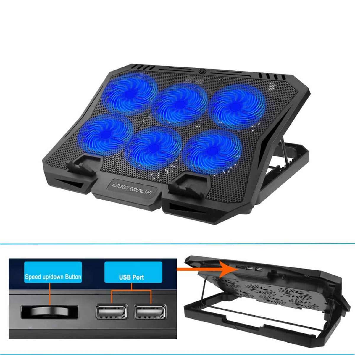 Cooling Game Pad With 6 Fans