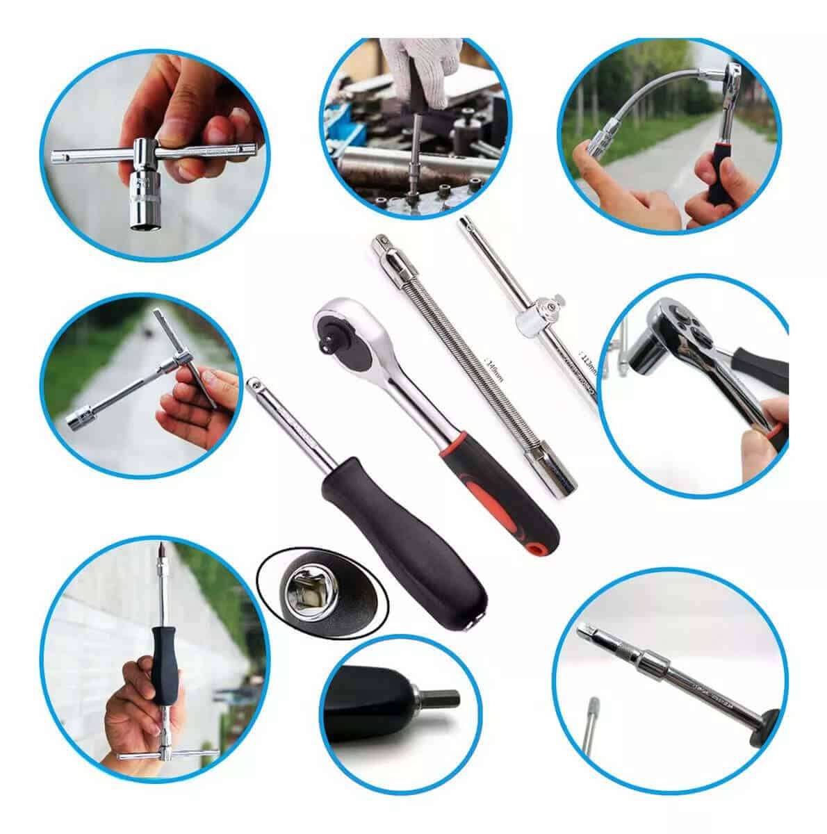 46pcs 1/4-Inch Driven Socket Set