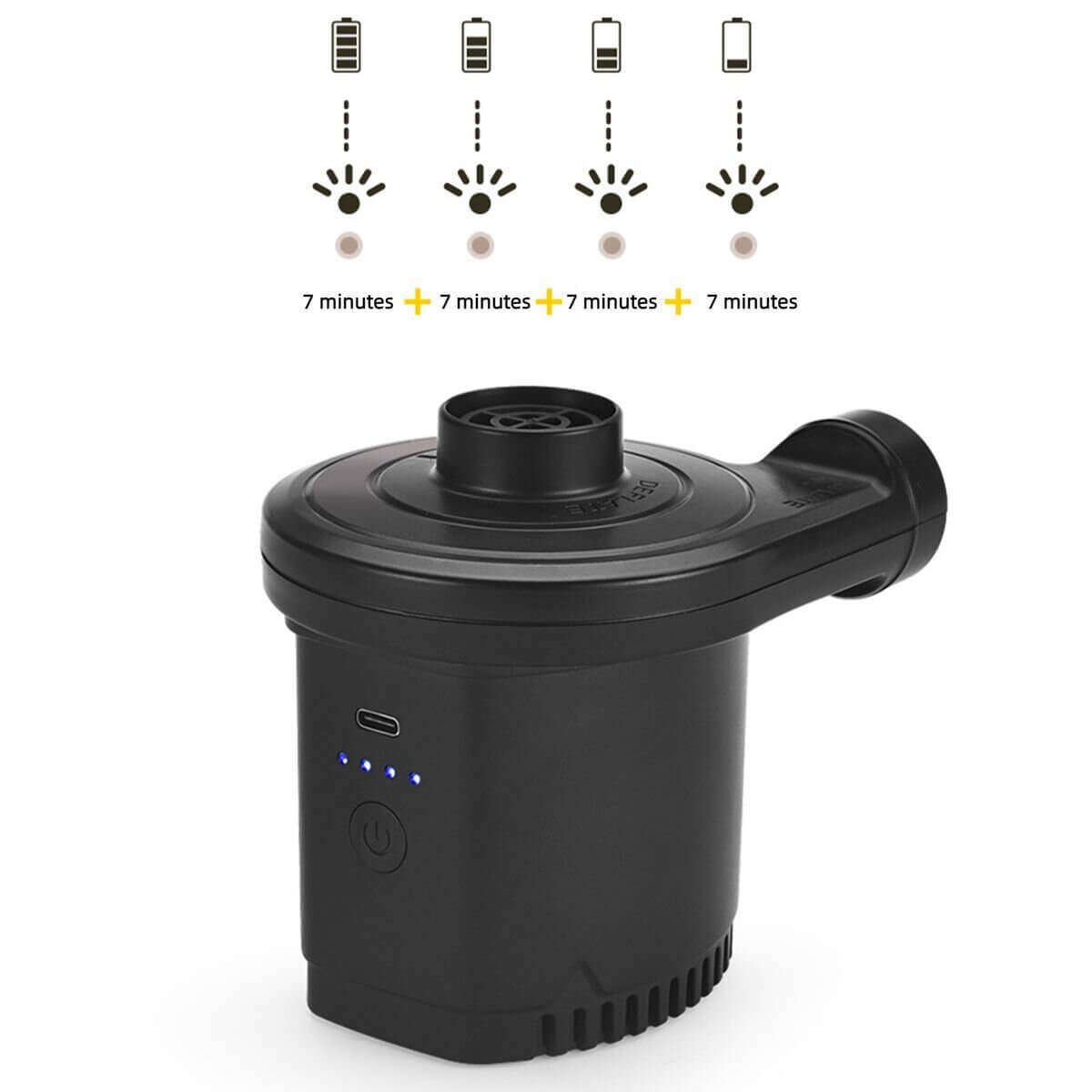 Portable Fast Inflatable Air Pump With 3 Nozzles