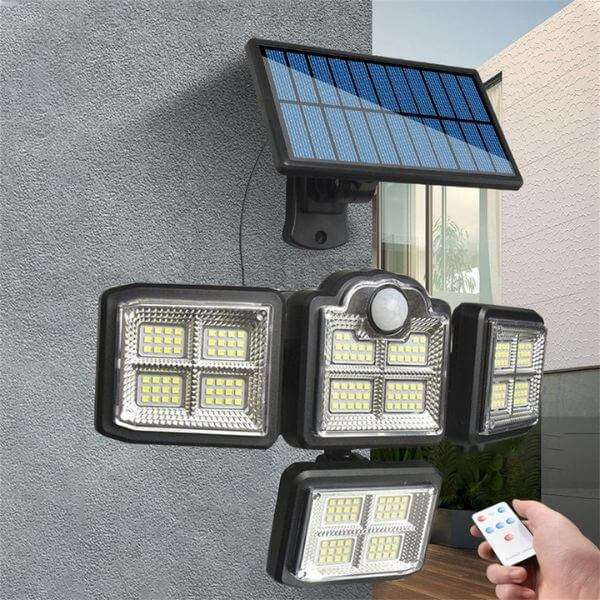 4 Head Outdoor Solar Light with Motion Sensor