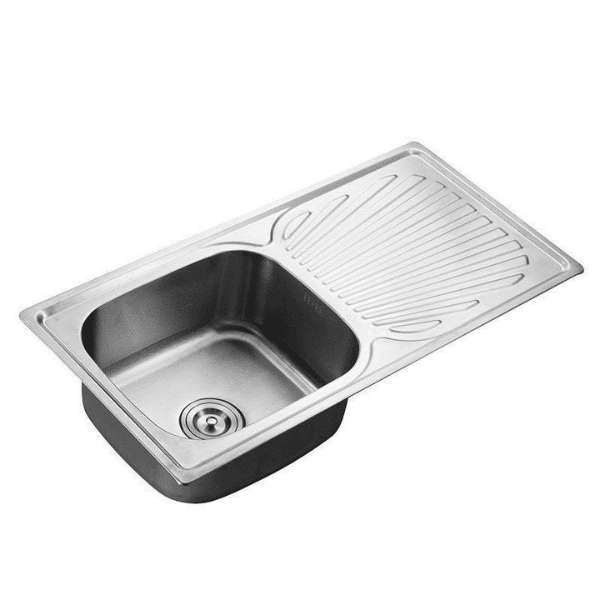 Single Bowl Stainless Steel Kitchen Sink with Drainboard