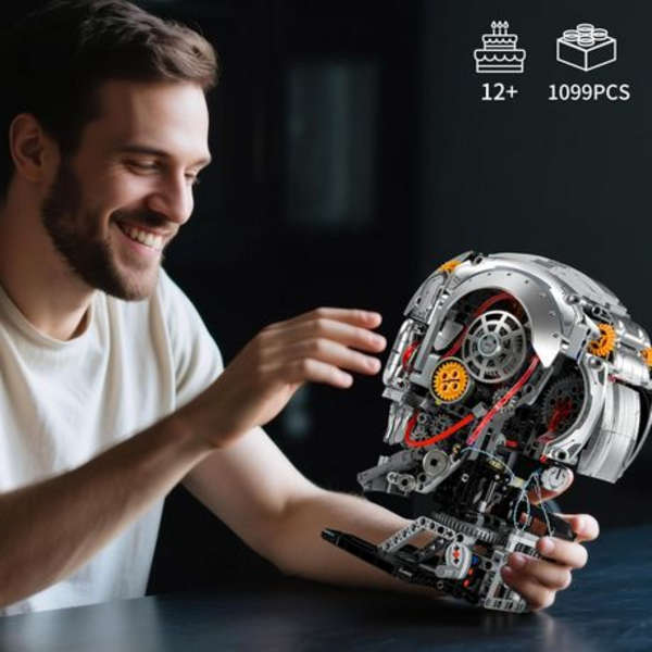 MJI Mechanical Skeleton Skull - 1099 - Piece 23.5 cm