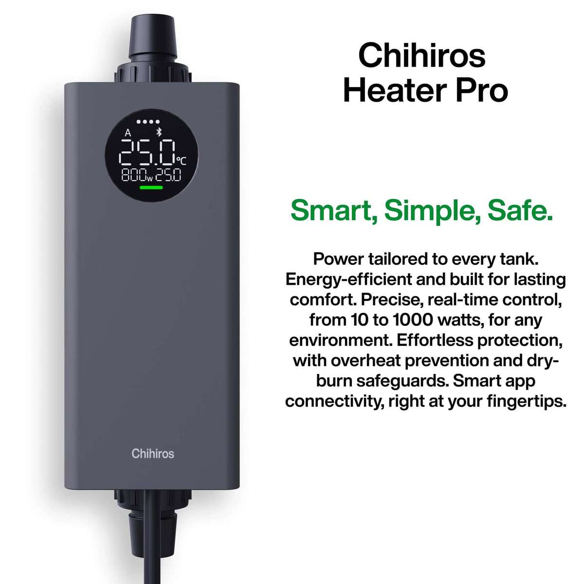 Chihiros Heater Pro EU Version 101000W  Inline Aquarium Heater (16/22mm)