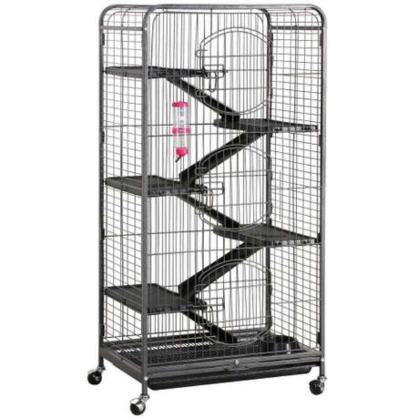 Small Animal 5 Tier Cage with Ramps &amp; Accessories (64x43.5x131cm)