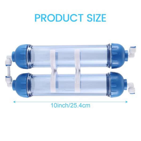 Dual Chamber Inline Resin/Carbon Housing for RO/DI Aquarium Systems
