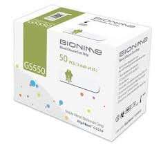 BIONIME BLOOD GLUC TEST STRIP 50 GS550