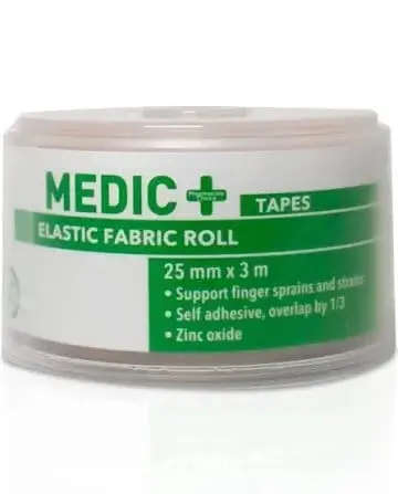 MEDIC ELASTIC FABRIC ROLL 25MMX3M