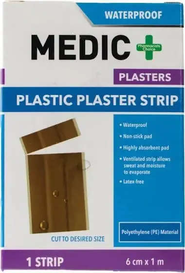 MEDIC PLASTER WPROOF STRIP 6CMX1M