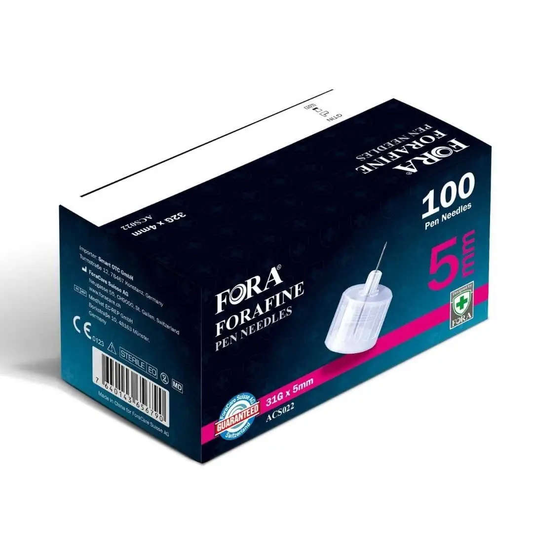 FORAFINE PEN NEEDLE 31G 5MM 100PCS