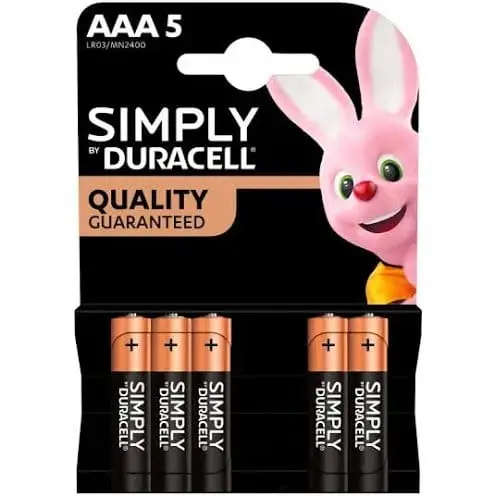 DURACELL BATT SIMPLY AAA 5