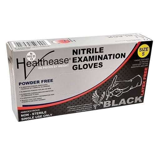 GLOVES NITRILE P/F BLACK SML 100 H/EAS