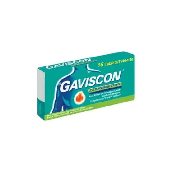 GAVISCON 250 P/MINT  TABS 16