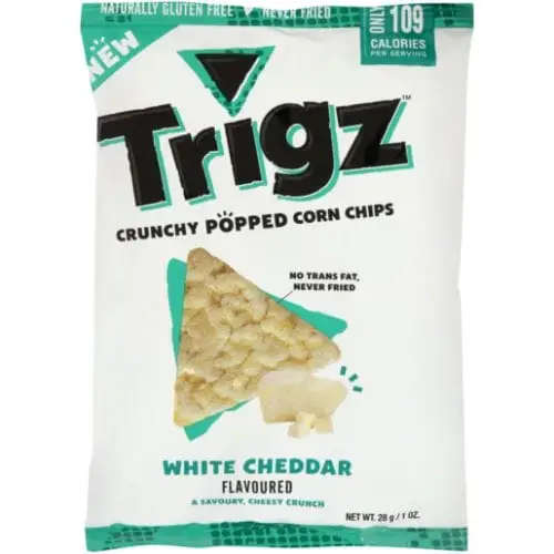 TRIGZ POPPED CORN 28G  WHITE CHEDDAR