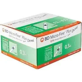 BD MICROFINE SYR 0.3ML  8MM(30G) 100